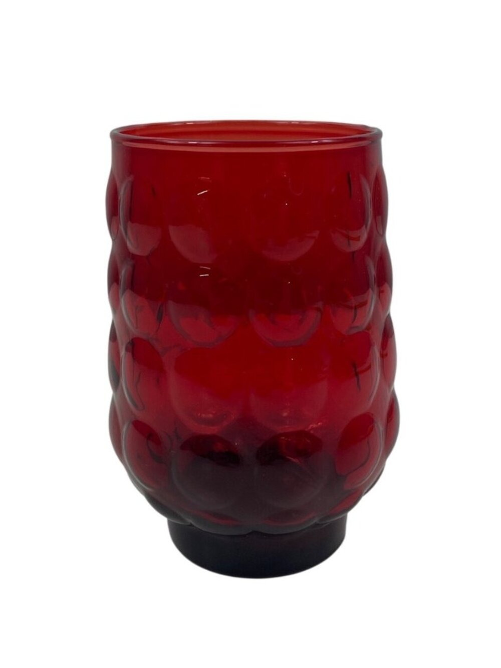 Anchor Hocking Royal Ruby Red Bubble Pattern Glass Tumbler 10 oz - Picture 4 of 10